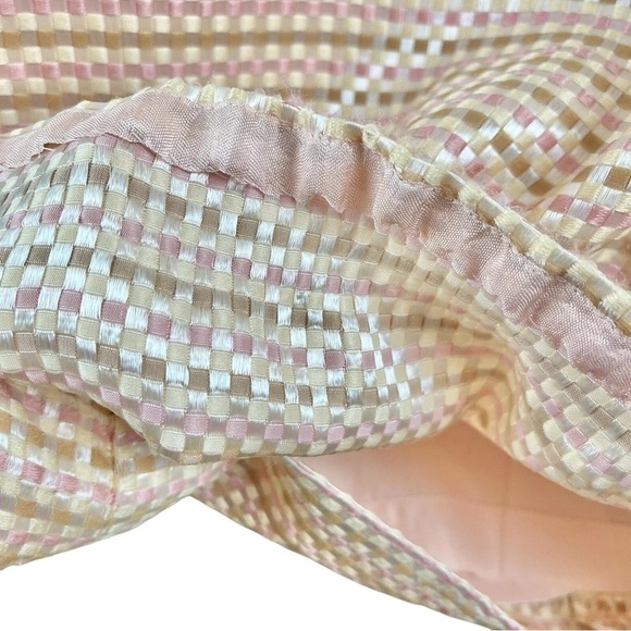 Victor Costa Nahdree Tweed Jacket Skirt 2 Pc Set Church Suit Peach Pink Size 8 - Picture 11 of 13